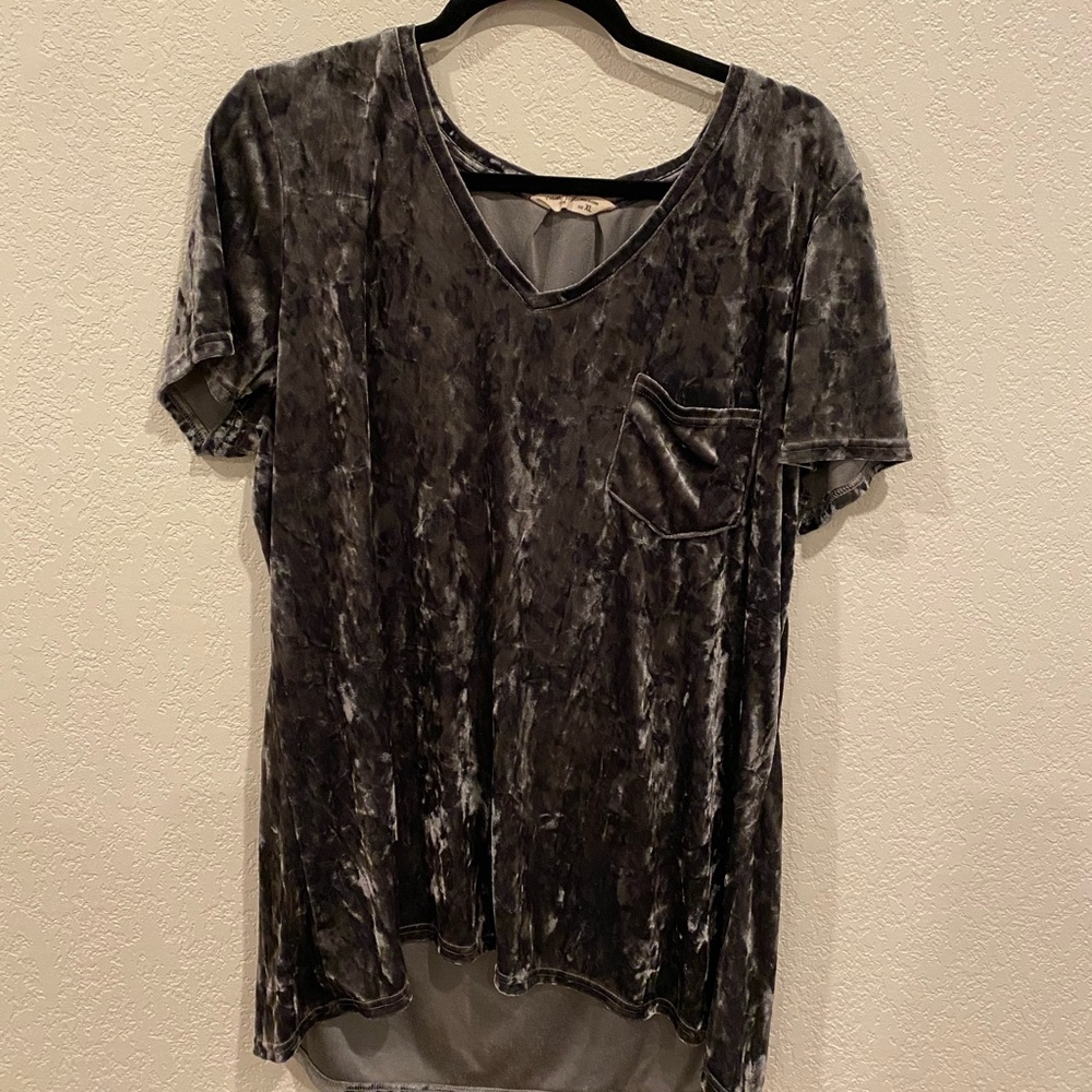 Grey velvet Legging Shirt